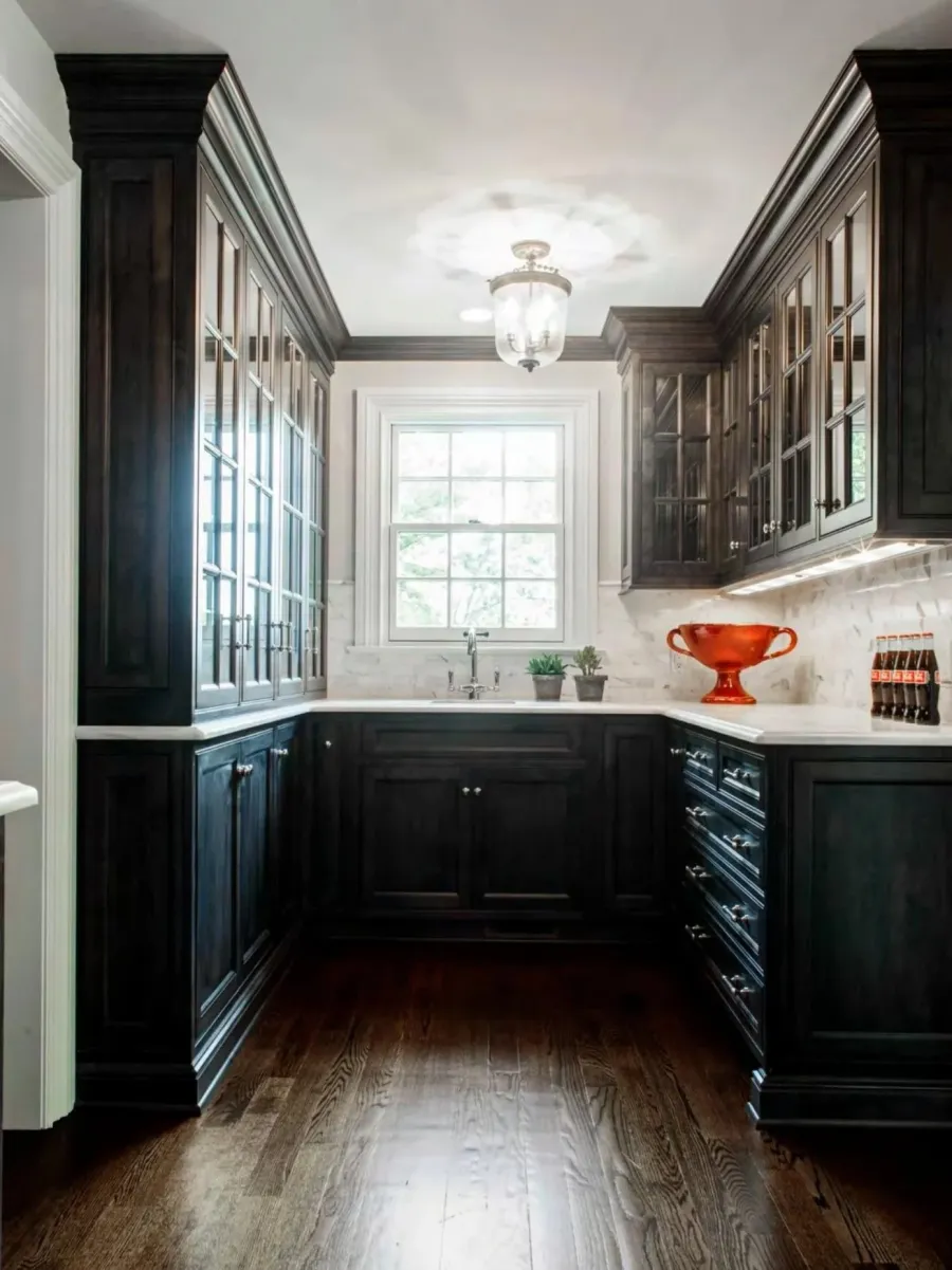 Butler's pantry with custom cabinetry