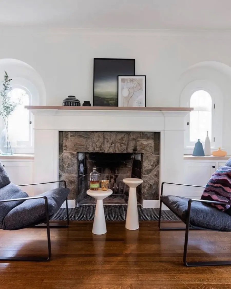 Custom fireplace surround