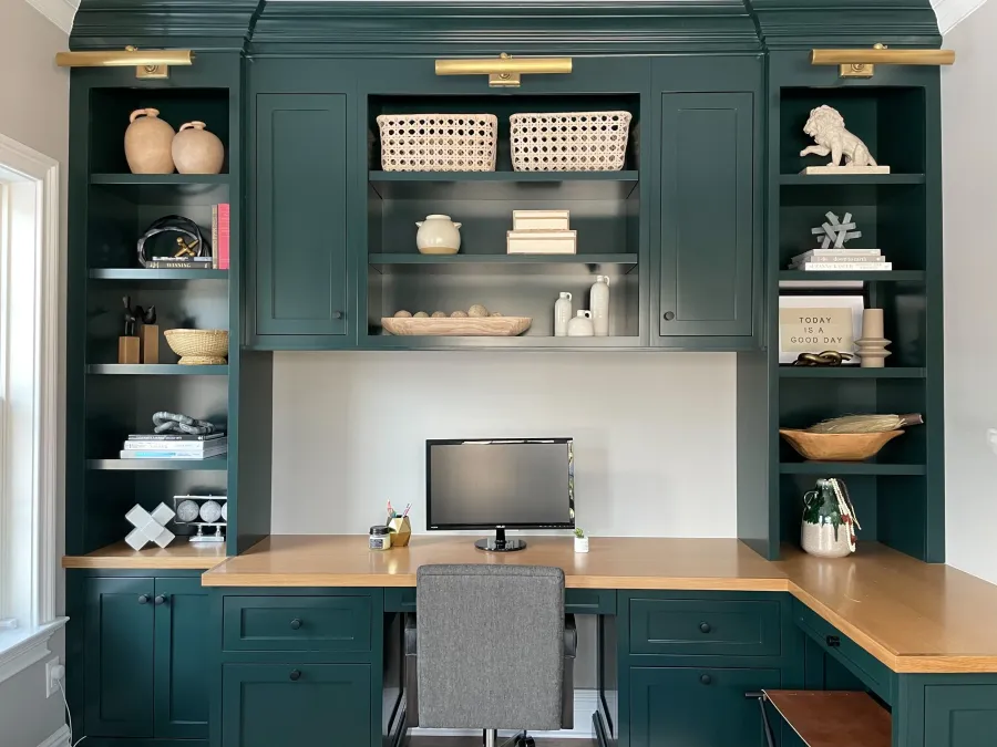 Custom home office and library cabinetry