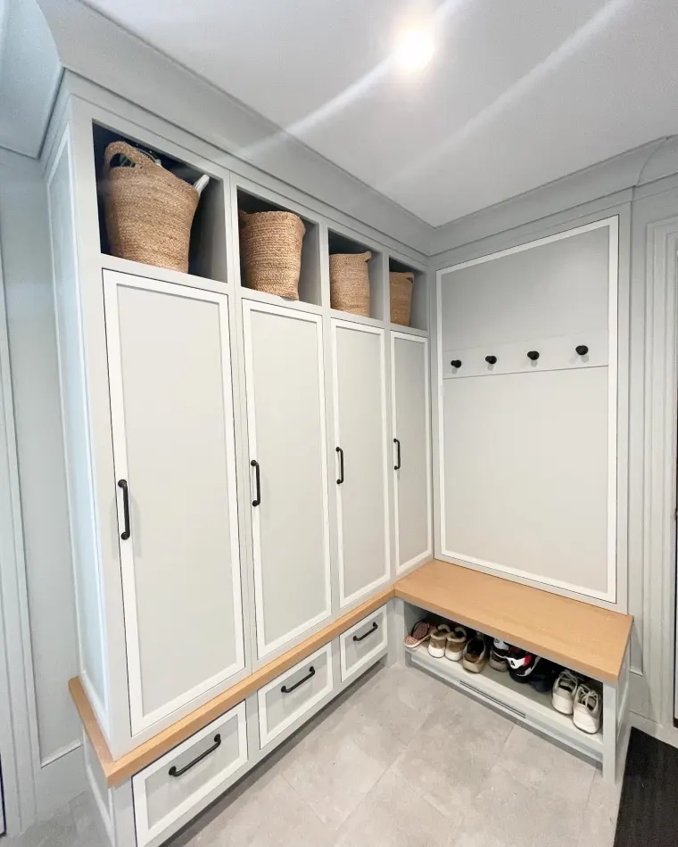 Custom mudroom cabinetry by Heard Woodworking — project 2