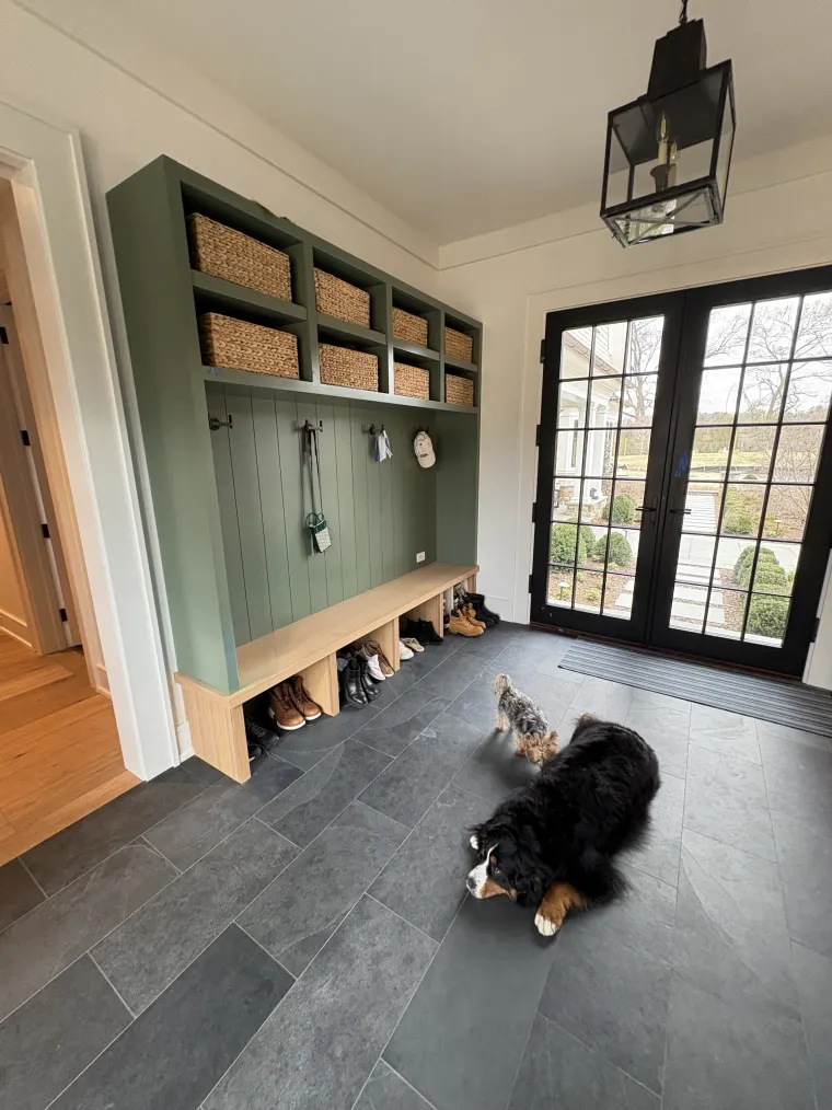 Custom mudroom cabinetry by Heard Woodworking — project 6