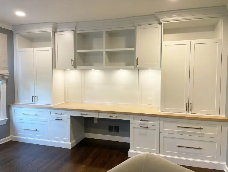 Custom offices & libraries cabinetry by Heard Woodworking — project 1