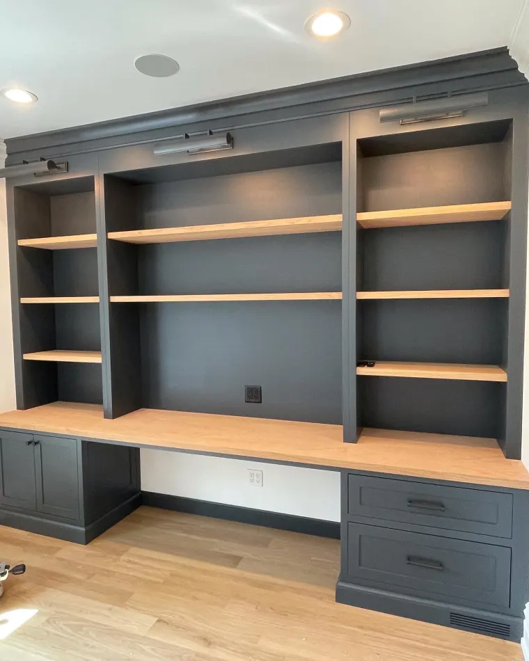 Custom offices & libraries cabinetry by Heard Woodworking — project 5