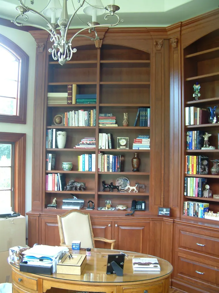 Custom offices & libraries cabinetry by Heard Woodworking — project 14