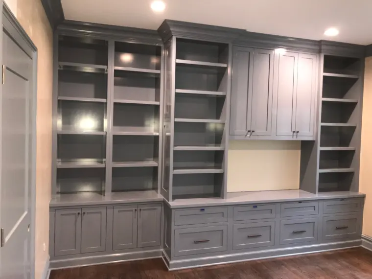 Custom offices & libraries cabinetry by Heard Woodworking — project 15