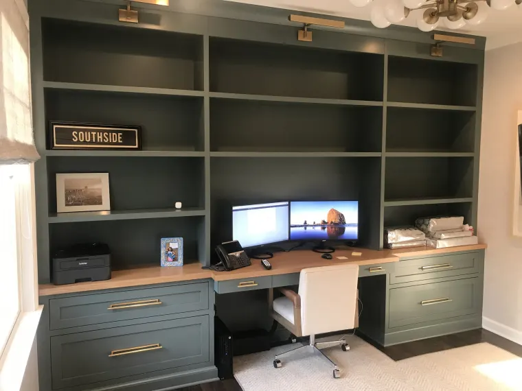 Custom offices & libraries cabinetry by Heard Woodworking — project 23