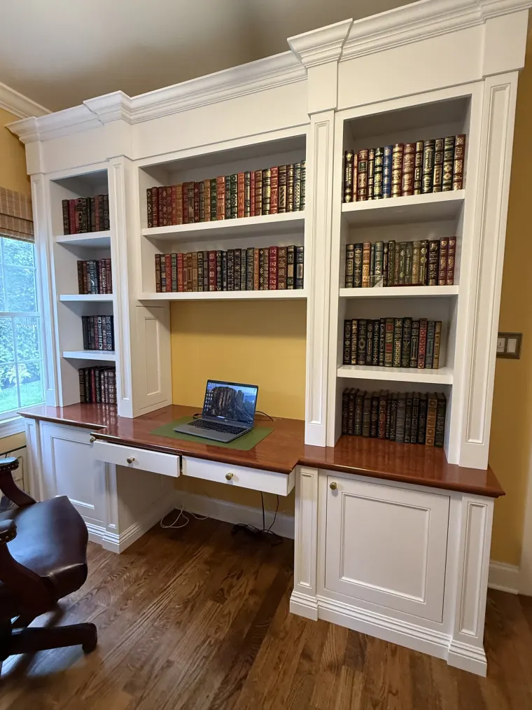 Custom offices & libraries cabinetry by Heard Woodworking — project 26